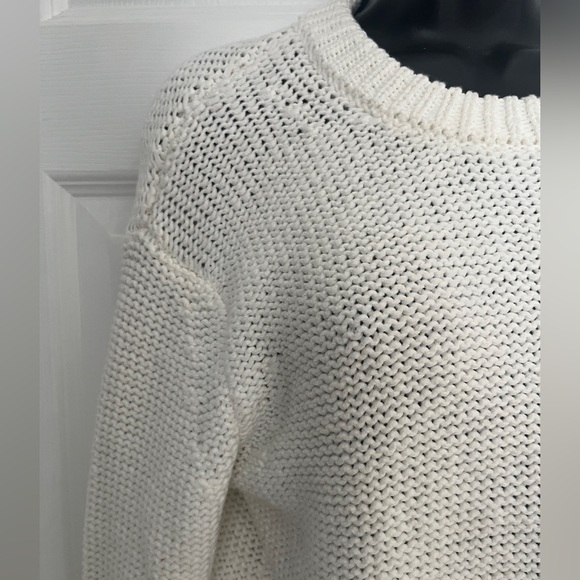 White + Warren Classic Cream white Crew Neck Sweater size Small - Picture 3 of 14